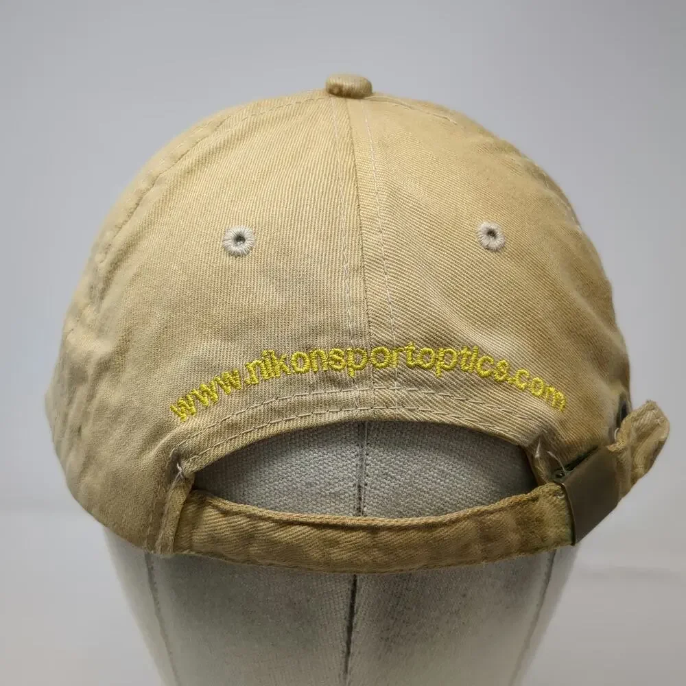 Nikon Baseball Cap Beige One Size Slideback Embroidered Logo Sport Optics Hat